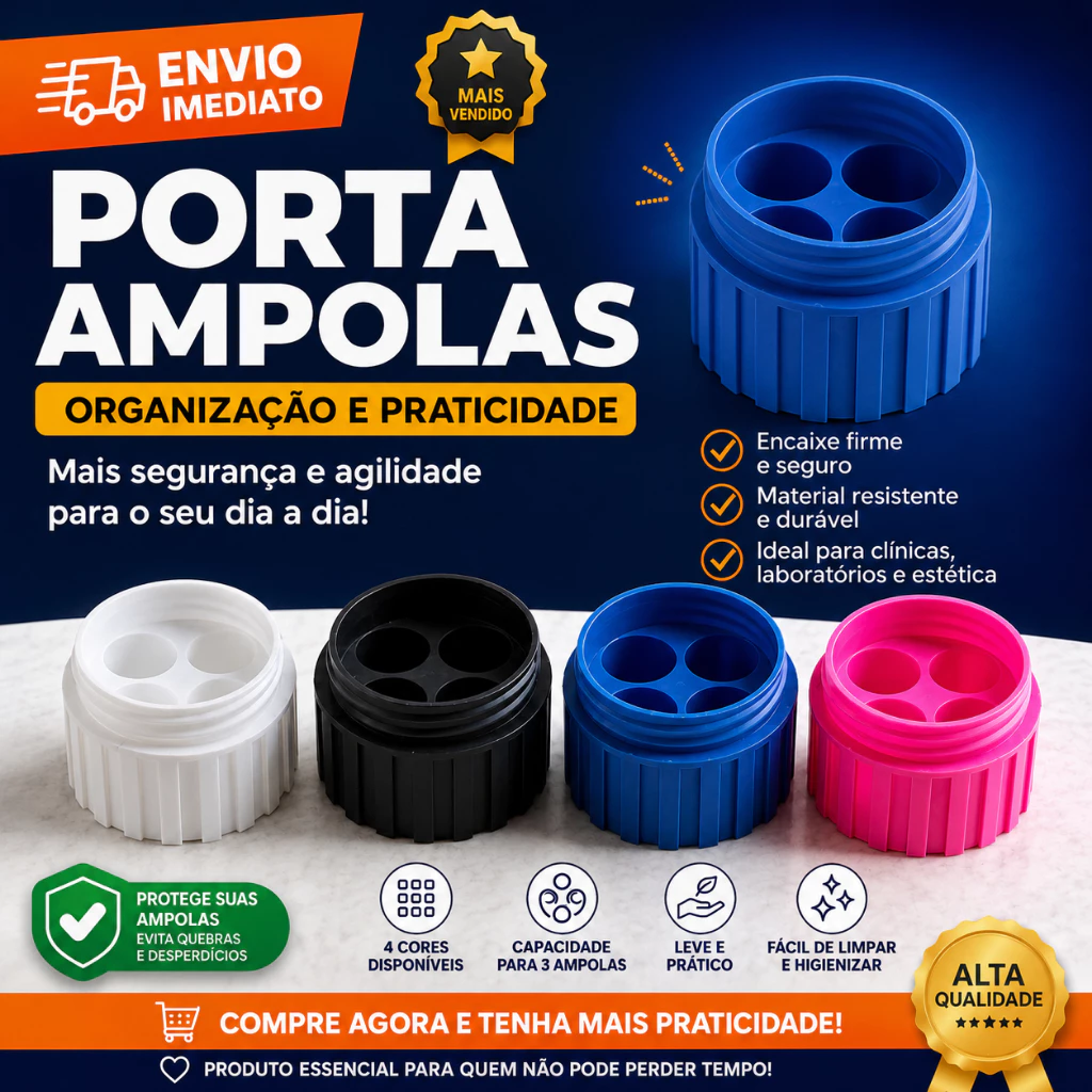 Porta Ampolas 3ml/5ml Organizador de Viagem Suporte Protetor Anti Impacto